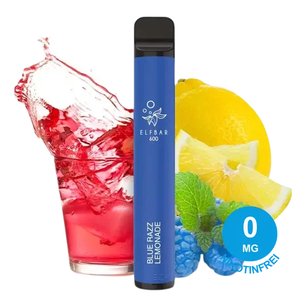 Elfbar 600 V1 Blue Razz Lemonade 0mg Nikotinfrei