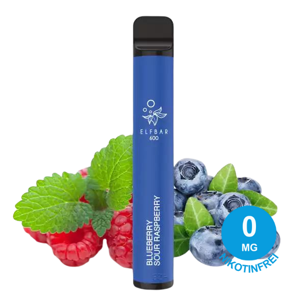 Elfbar 600 V1 Blueberry Sour Raspberry 0mg Nikotinfrei