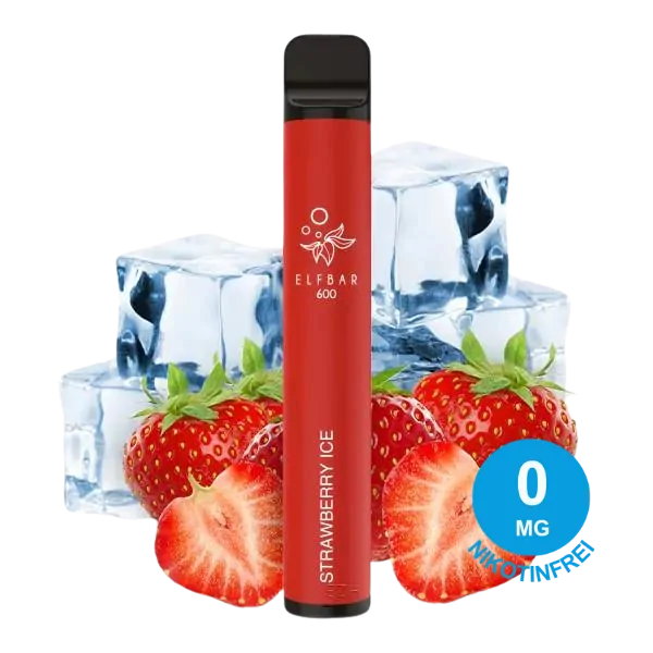 Elfbar 600 V1 Strawberry Ice 0mg Nikotinfrei