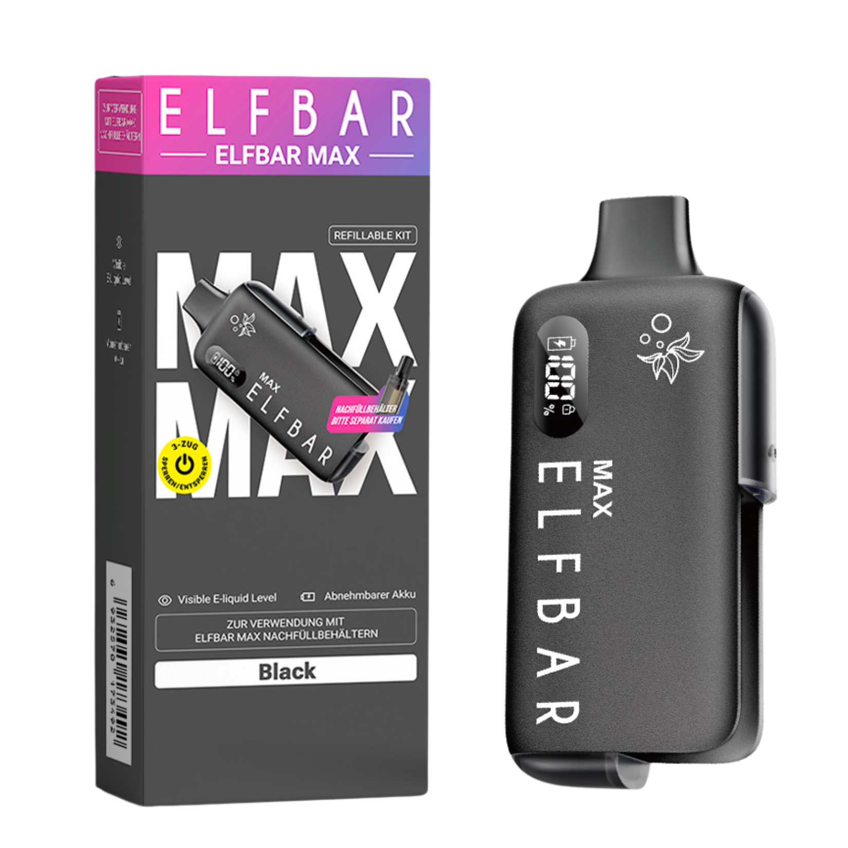 ELFBAR MAX Akkuträger Black
