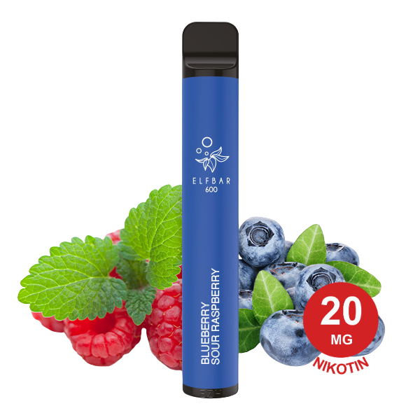 Elfbar 600 V1 Blueberry Sour Raspberry 20mg Nikotin
