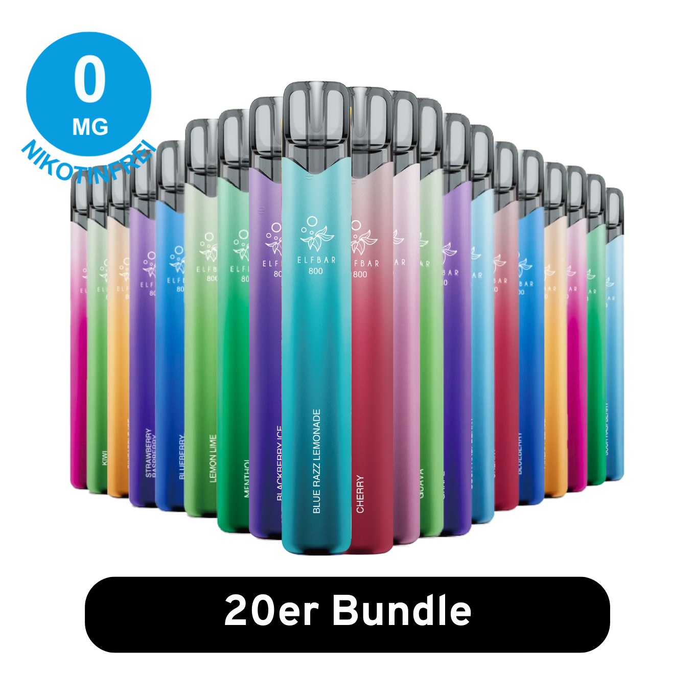 ELFBAR 800 – 20er Mix-Bundle 0mg Nikotinfrei