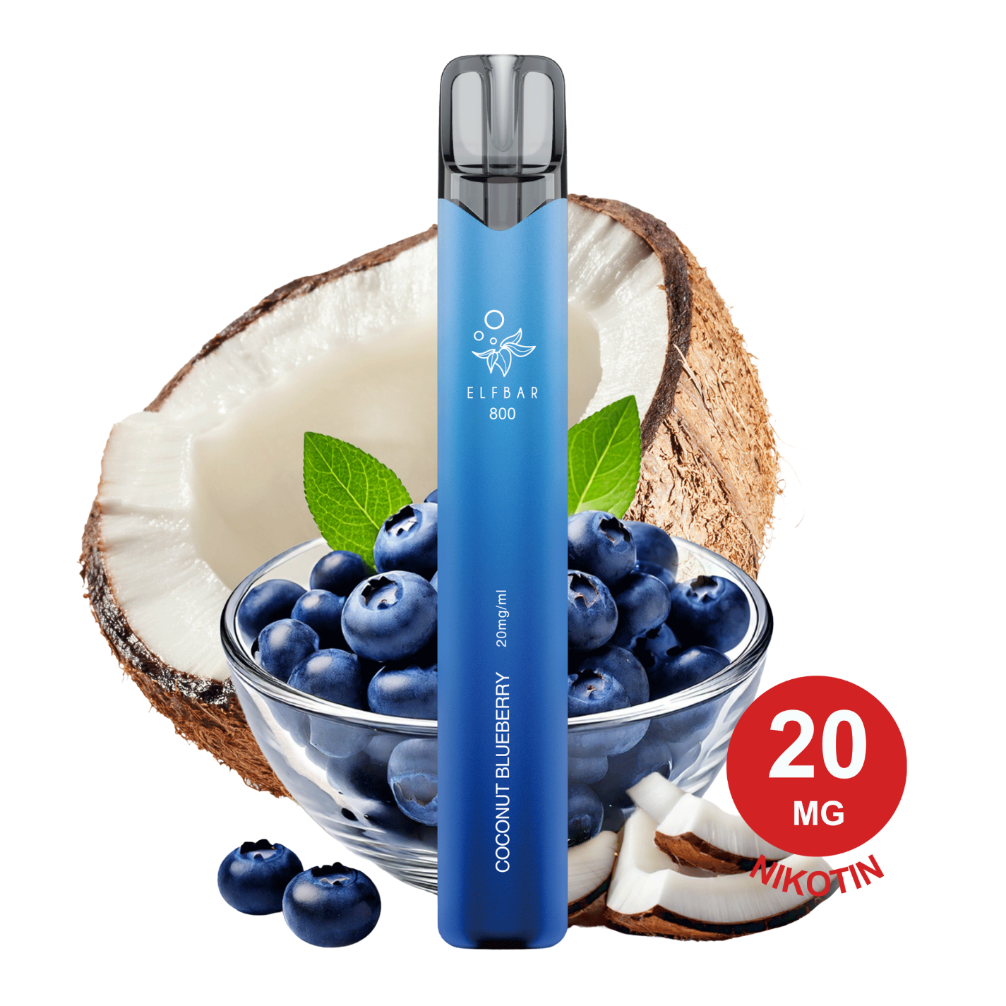 ELFBAR 800 - Coconut Blueberry 20mg Nikotin