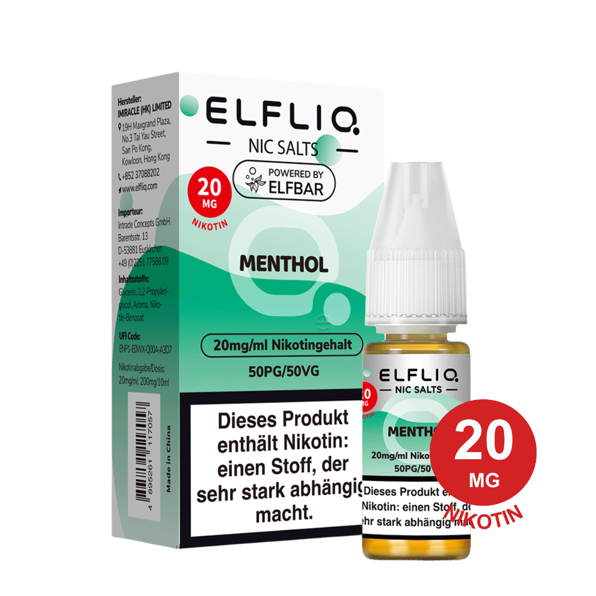 ELFLIQ by Elfbar - Menthol 20mg Nikotin (10ml)