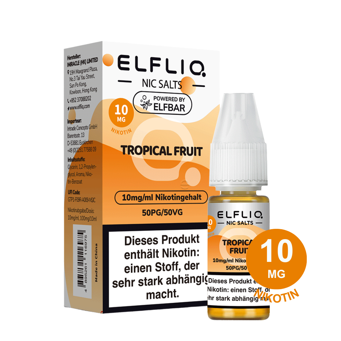ELFLIQ by Elfbar - Tropical Fruit 10mg Nikotin (10ml)