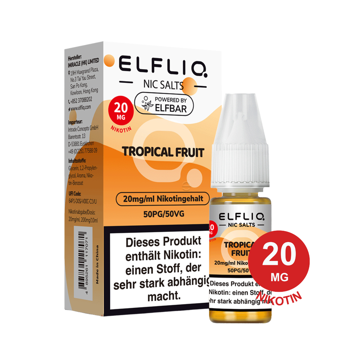 ELFLIQ by Elfbar - Tropical Fruit 20mg Nikotin (10ml)