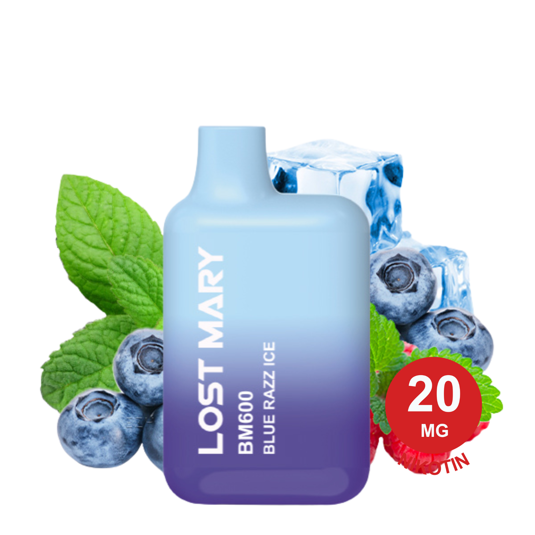 LOST MARY - BM600 Blue Razz Ice 20mg Nikotin