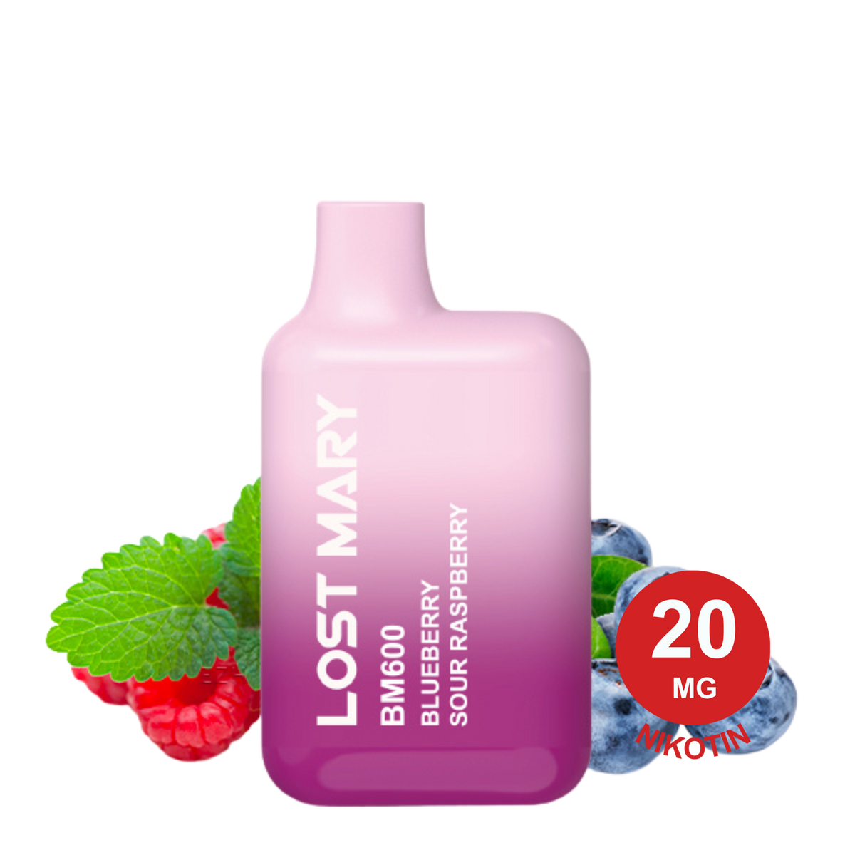 LOST MARY - BM600 Blueberry Sour Raspberry 20mg Nikotin