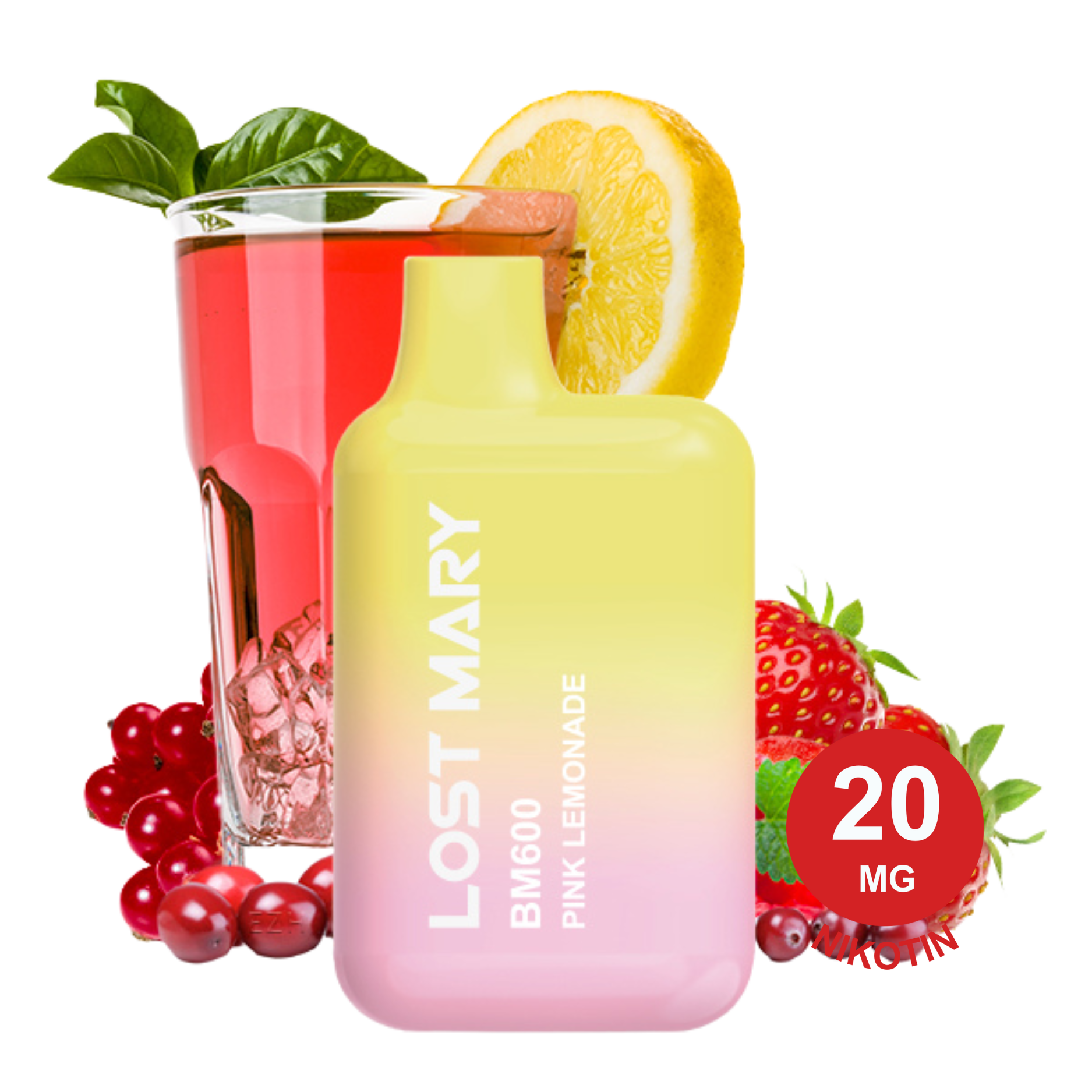 LOST MARY - BM600 Pink Lemonade 20mg Nikotin