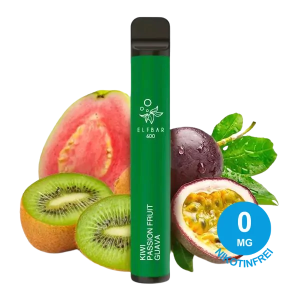 Elfbar 600 V1 Kiwi Passion Fruit Guava 0mg Nikotinfrei