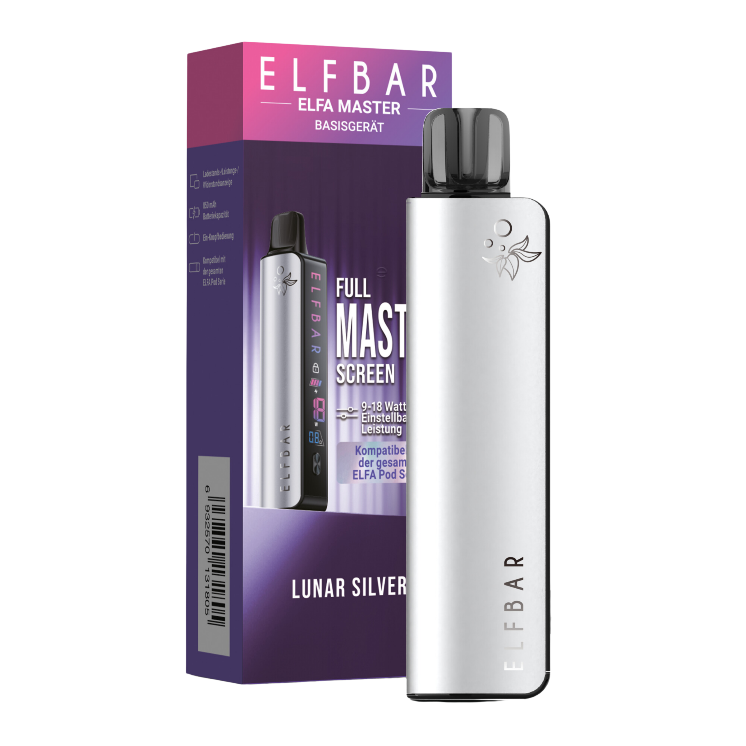 ELFBAR ELFA Master Basisgerät – Lunar Silver (850mAh)