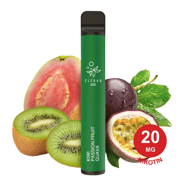 Elfbar 600 V1 Kiwi Passion Fruit Guava 20mg Nikotin