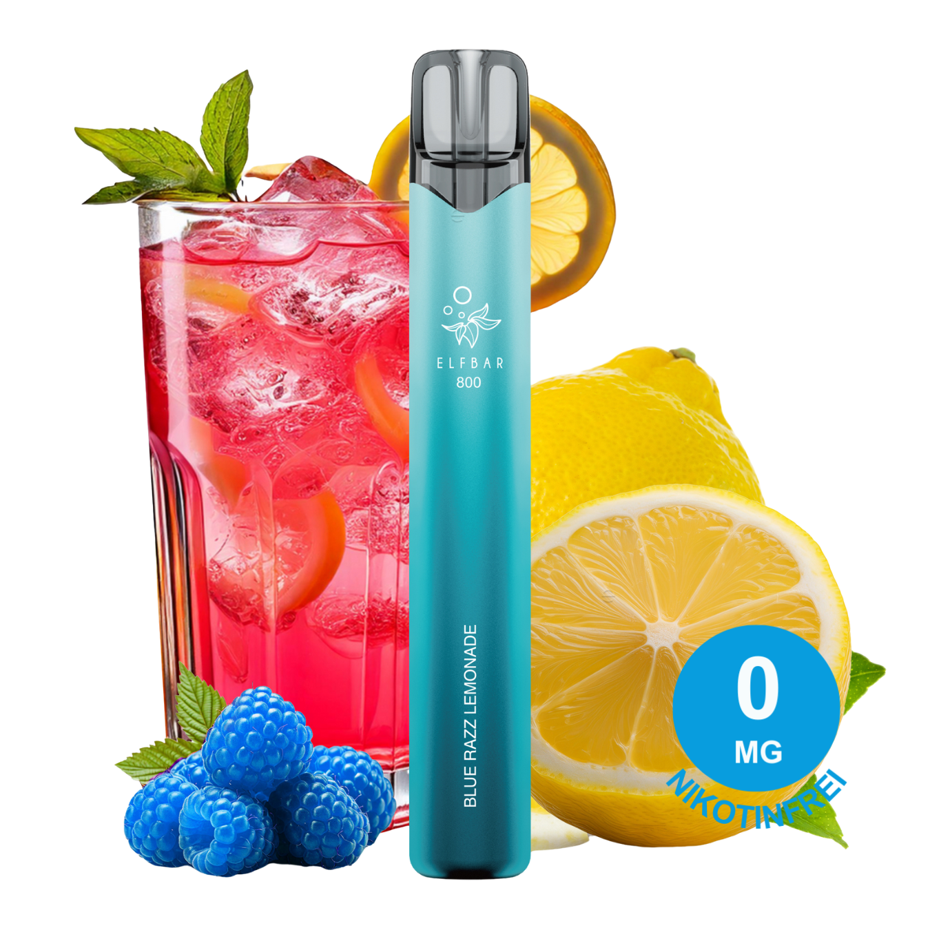 ELFBAR 800 - Blue Razz Lemonade 0mg Nikotinfrei