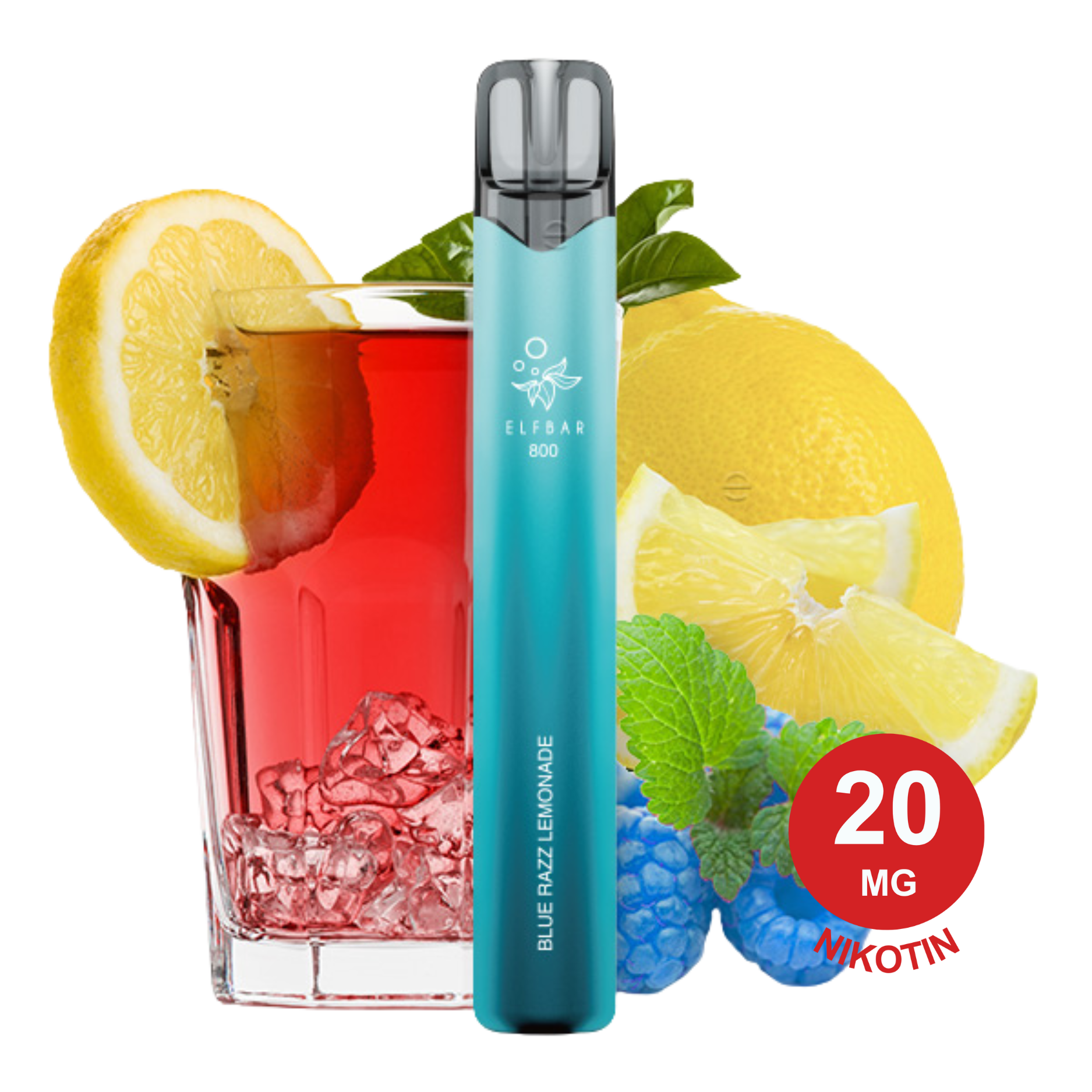 ELFBAR 800 - Blue Razz Lemonade 20mg Nikotin