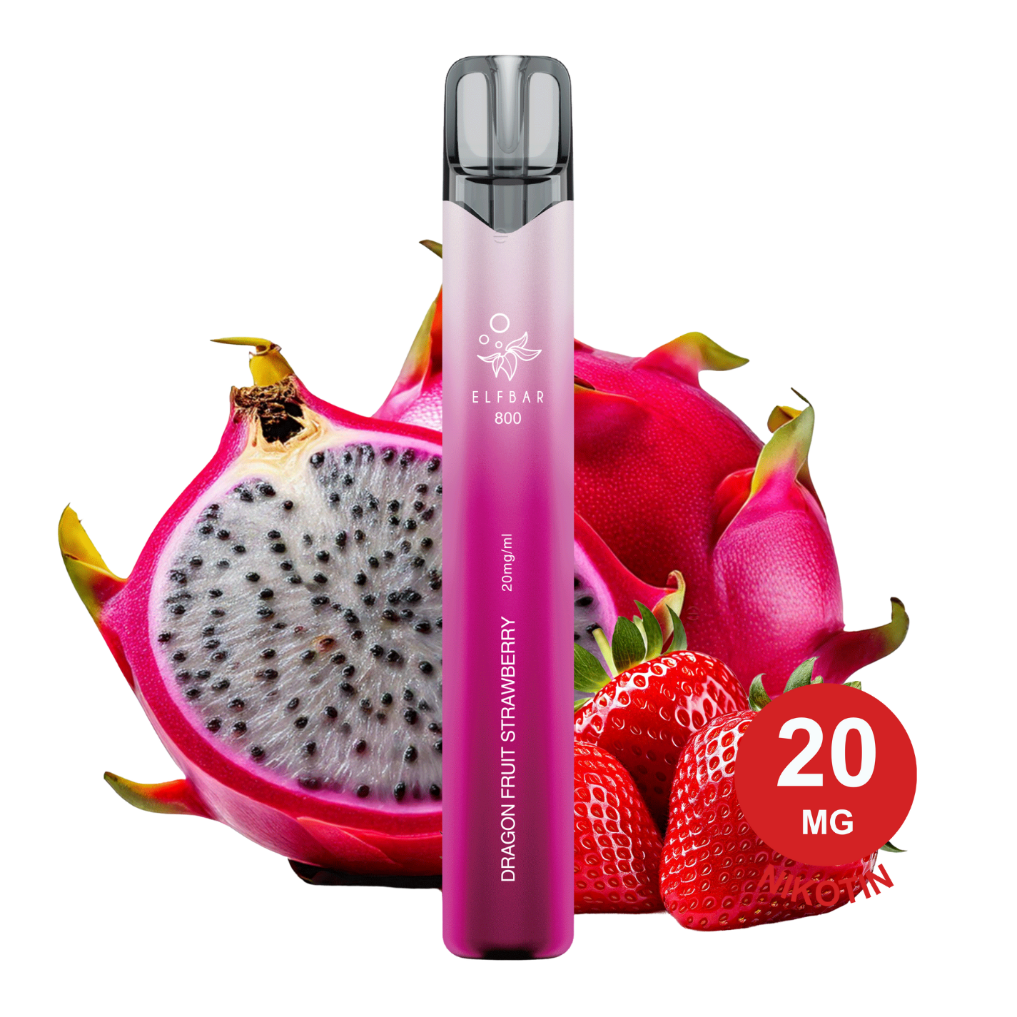 ELFBAR 800 - Dragonfruit Strawberry 20mg Nikotin