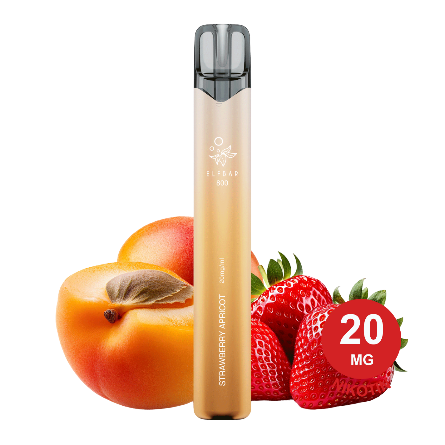 ELFBAR 800 - Strawberry Apricot 20mg Nikotin