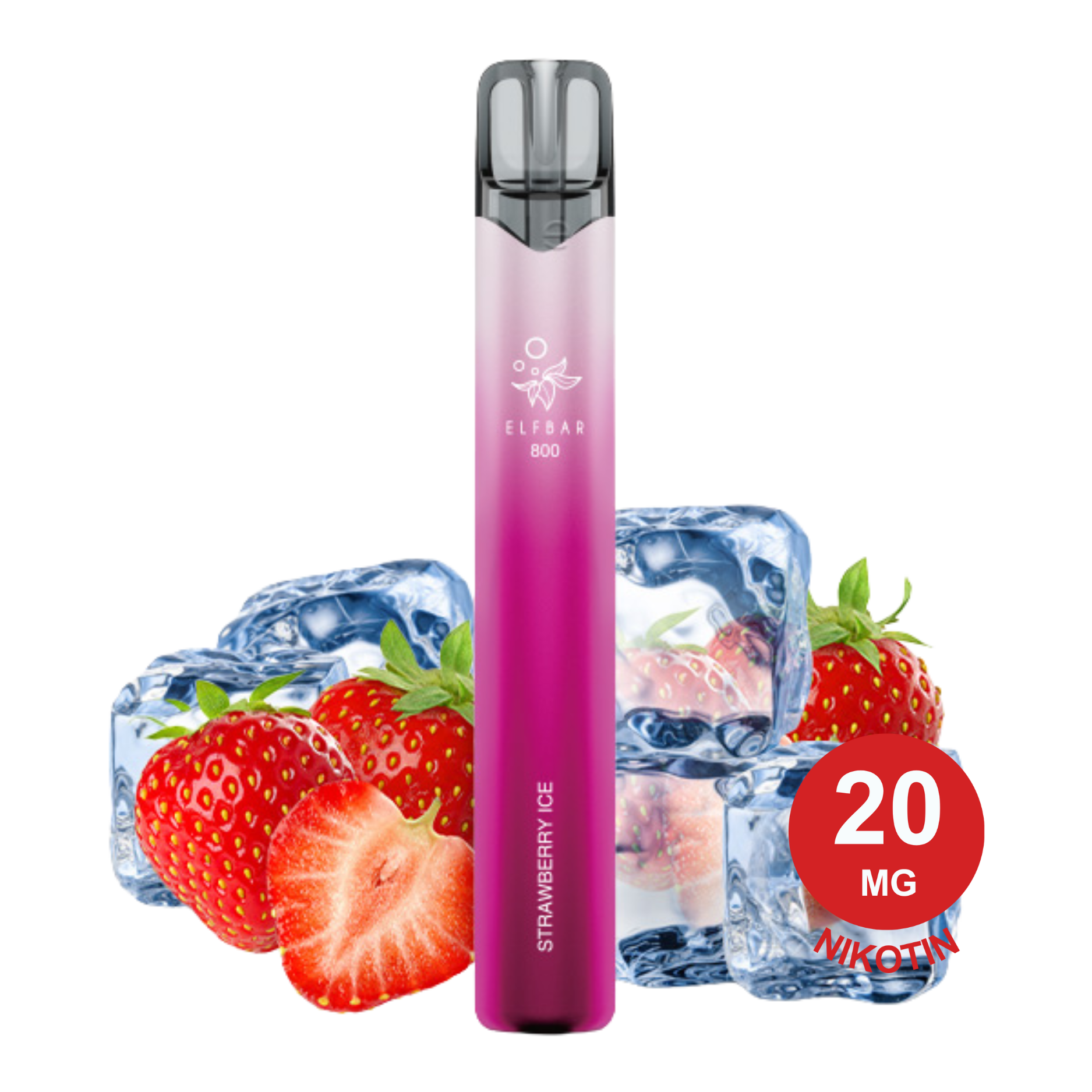 ELFBAR 800 - Strawberry Ice 20mg Nikotin