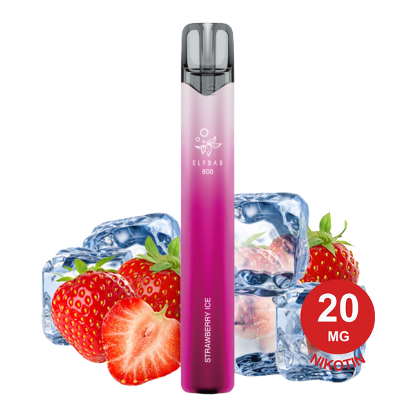 ELFBAR 800 - Strawberry Ice 20mg Nikotin