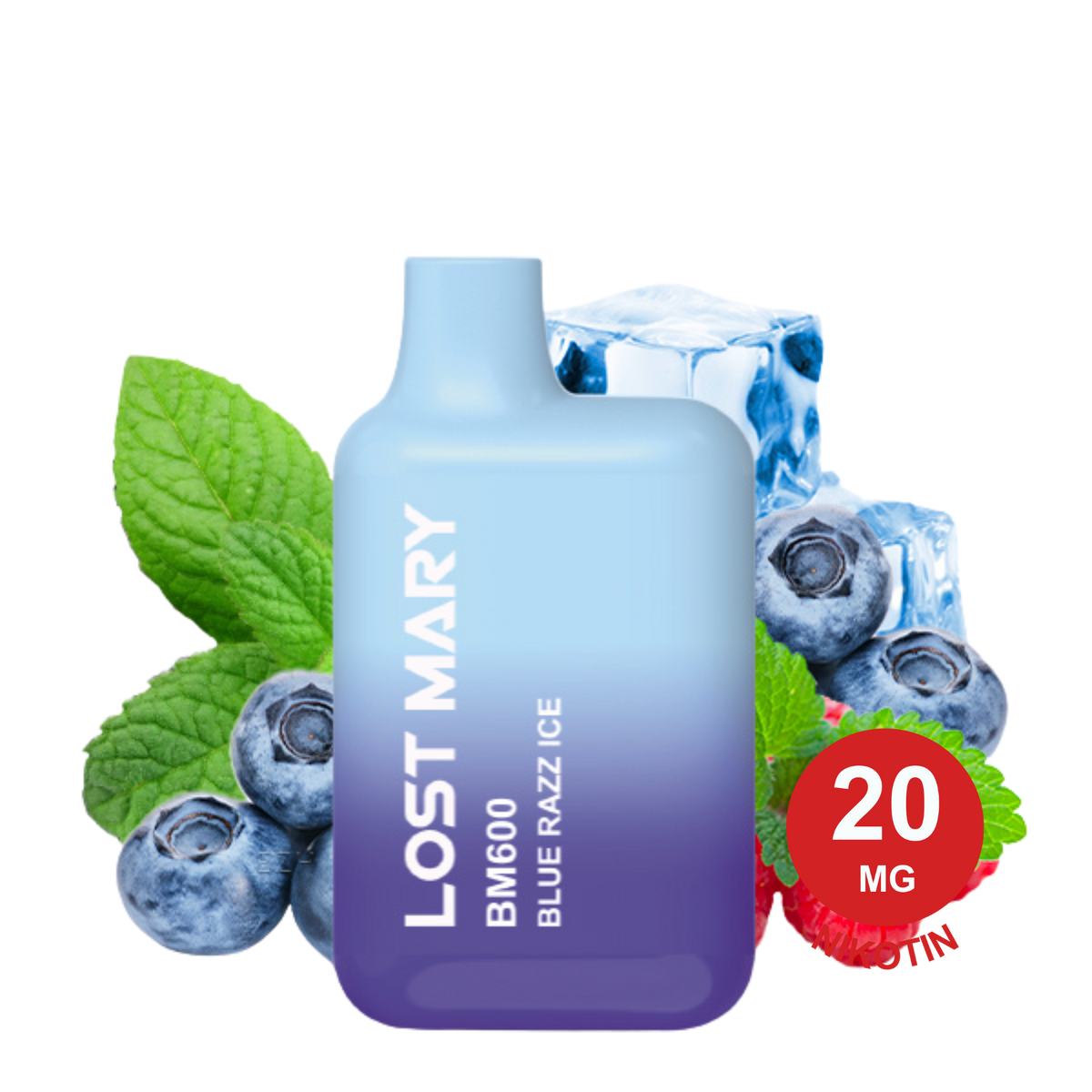 LOST MARY - BM600 Blue Razz Ice 20mg Nikotin