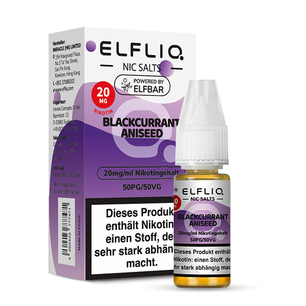 ELFLIQ by Elfbar - Blackcurrant Aniseed 20mg Nikotin (10ml)